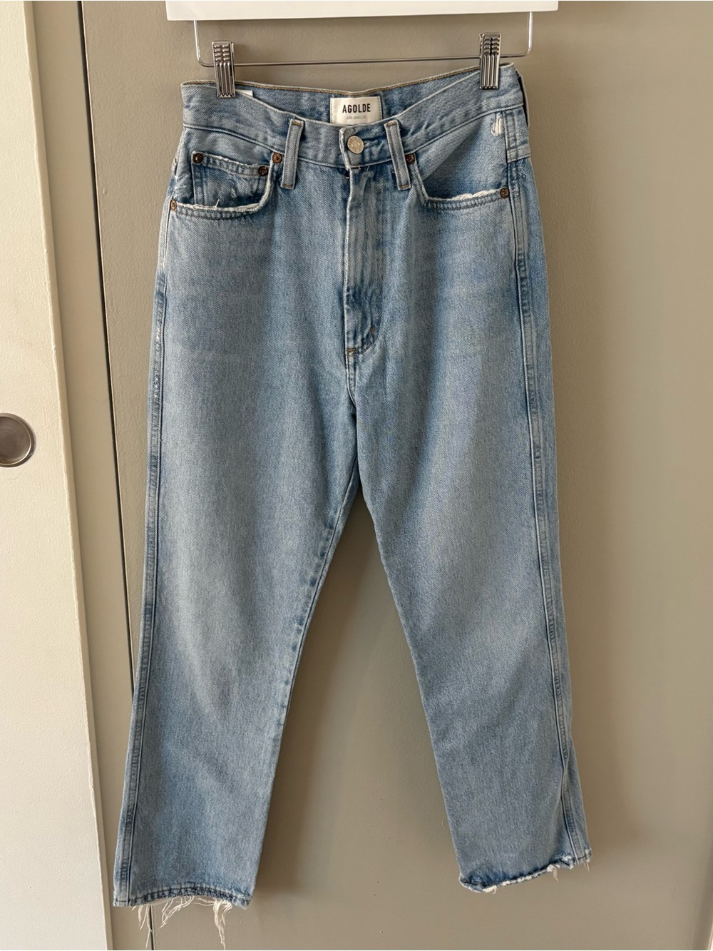 Agolde High-Rise Light Blue Relaxed Jeans